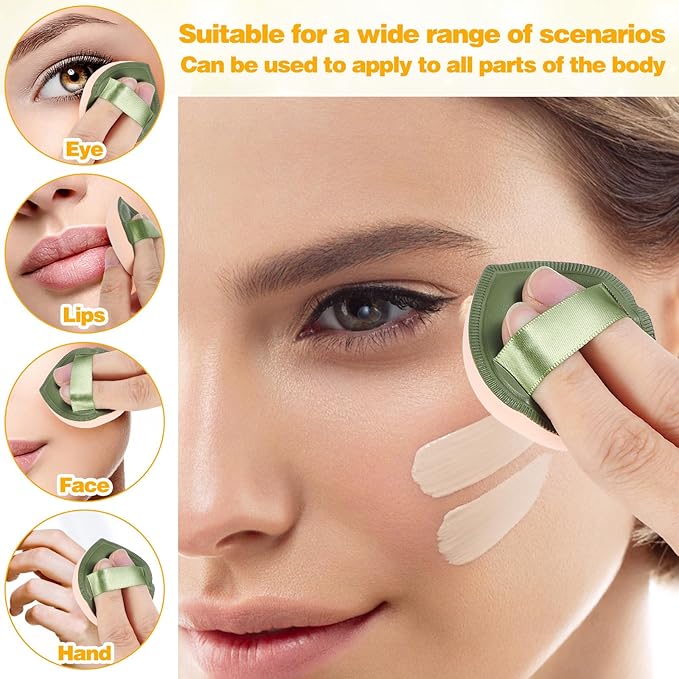 Giantree 5 Pcs Foundation Sponges, Korean Makeup Sponge Puff Soft Sponge Puff Fluffy, Teardrop Makeup Blender Foundation Applicator for Concealer Liquid Cream Loose Powder