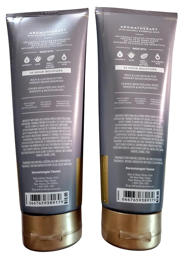 Bath & Body Works Aromatherapy Black Tea Ultimate Hydration Body Cream 8 Ounces Pack of 2