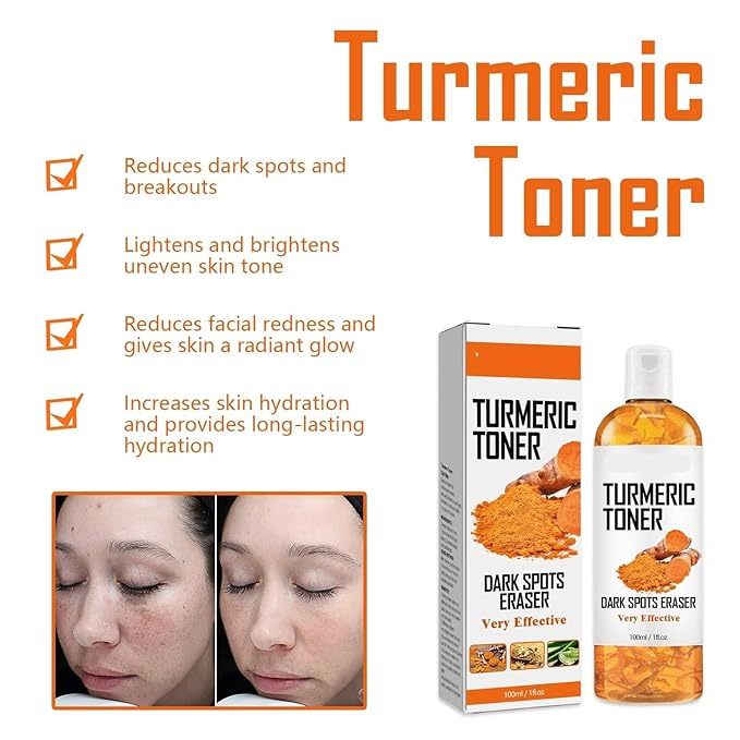 Turmeric Toner For Face - Deep Hydration, Brightening & Firming, Moisturizing To Smooth Skin, Even Tone, Reduce Redness(3PCS)