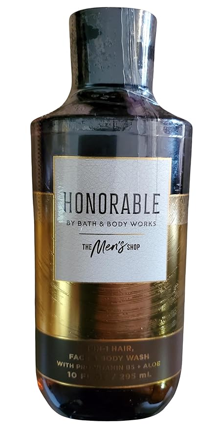 Bath & Body Works Men's Honorable Ultimate Hydration Body Cream and 3-in-1 Hair, Face, Body Body Gel Wash 2 Piece Set