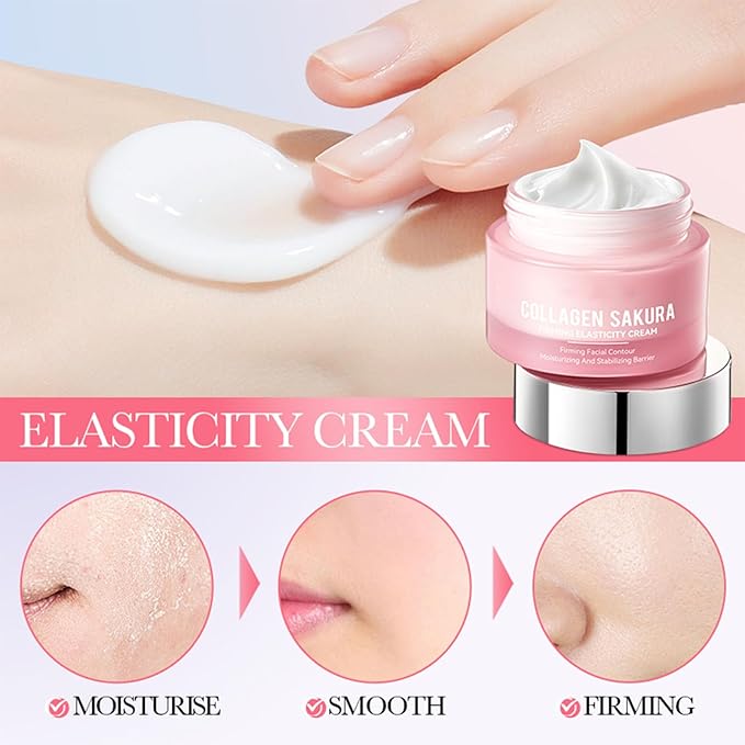 Sakura Skincare Kit, 11Pcs Skin Care Set with Cleanser, Toner, Serum, Cream, Eye Cream, Lip Balm & Masks. Skincare Gift Set for Teens & Women, Moisturize & Smooth Skin (11Pcs, Cherry)