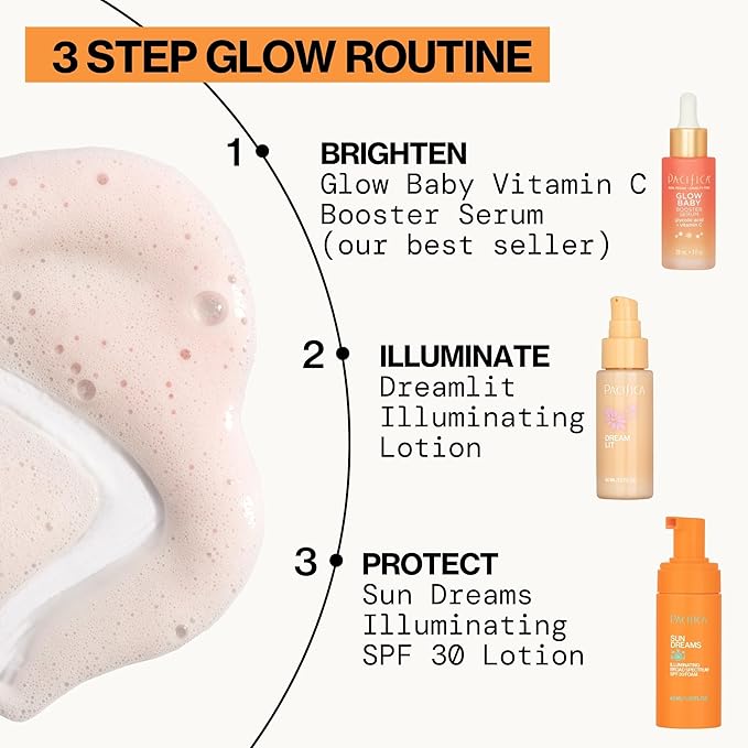 Pacifica Facial Sunscreen - Sun Dreams Illuminating SPF 30 Foam Broad Spectrum Every Day Face Lotion UVA/UVB Protection (Pack of 2)