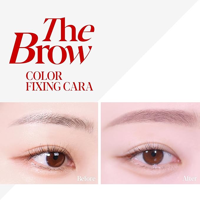Espoir The Brow Color Fixing Cara #5 Dusty Pink | Easy Fixing without Clumping with Skinny Brush, Long-Lasting & Smudge-proof Eyebrow Mascara, Soft Mood Coloring Tinted Gel, Korean Makeup, 0.1 Fl Oz.