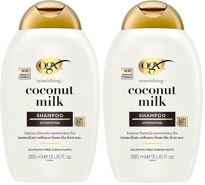 OGX Nourishing Coconut Milk Shampoo | For Strong Hair | With Coconut Oil | Egg White Protein | Sulfate-Free