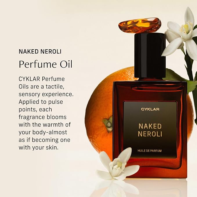 CYKLAR Perfume Oil for Skin – Naked Neroli Scent – Delicate & Sun-Soaked Perfume Fragrance with Neroli, Mandarin & Amber Notes – Travel-Friendly 30ml
