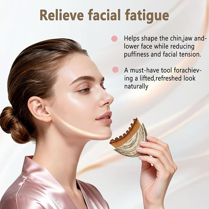 New Lymphatic Contour Face Brush,2026 Jawline Sculpting Lymphatic Drainage Massager,Dry Brush Facial Tool for Puffiness Detox & Glow,Manual Skincare Brushs,Ultra Soft PBT Bristles