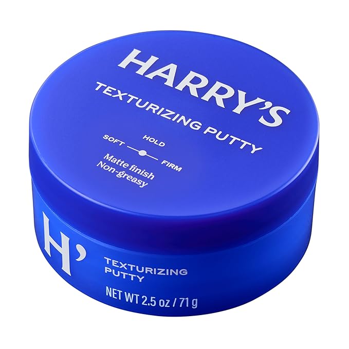 Harry's Texturizing Hair Putty for Men with Malleable Hold with Matte Finish - 2.5 oz - No Parabens or Sulfates - PACKAGING MAY VARY (Pack of 2)