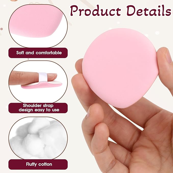 8PCS Cushion Puff Makeup Sponges for Blending Air Makeup Puffs for Foundation Teardrop Powder Puffs Korean Sponge Low Absorption Dual-Sided Foundation-Puff for Liquid, Cream, Foundations and Powder
