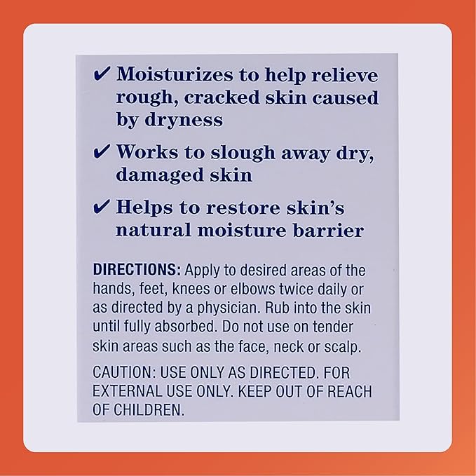 Rugby Urea 20% Intensive Hydrating Cream - Urea Cream for Feet, Hands, Knees, and Elbows - 3 Oz (1 Pack)