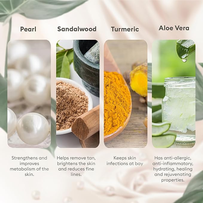 VLCC Pearl Facial Kit with 7 Skin Care Products - Cleanser with Toner, Face Cream, Face Scrub, Gels, Mask, Rosewater Toner - 7 pc