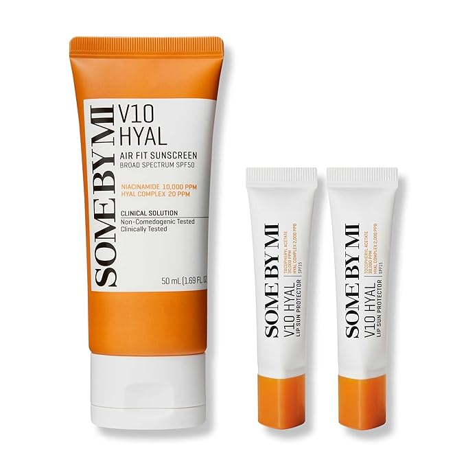 SOME BY MI V10 Hyal Air Fit Sunscreen & 2EA Lip Sun Protector Clear