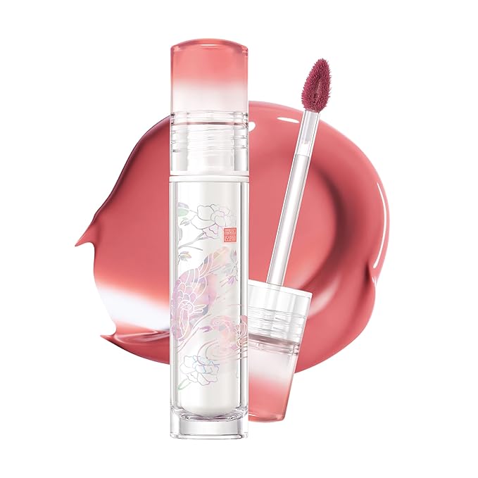 CLIO Crystal Glam Tint Korean Royal Heritage Edition, Glossy Lip Tint with Glass-Like Shine, Lightweight Buildable Lip Stain, Long-Lasting Color, Non-Sticky, Korean Lip (031 GENTLE LOVEBIRD BEIGE)