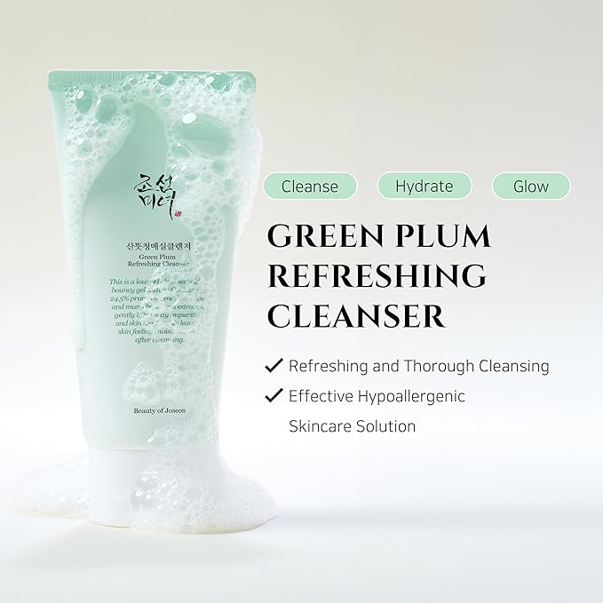 Beauty of Joseon Apricot Blossom Peeling Gel Soft Exfoliating Face with Green Plum Refreshing Cleanser Gel Type Deep Pore Cleansing