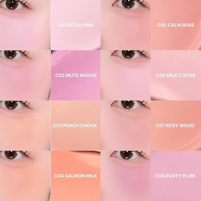 ABOUT TONE Skin Layer Fit Blusher – Semi Matte Cover Fit & Semi Glow Water Fit – High-Fitting Liquid Blush for Longwear Color, Intense Pigment, Smooth Adhesion – Korean Beauty (W07 BARE ROSY)