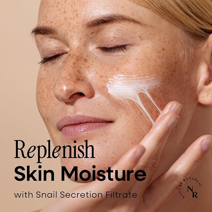 Nature Republic Snail Mucin (Toner & Cream) Set - Korean Skincare, Hydrating with Niacinamide, Face Moisturizer, Moisturizing Skin Care, Glowy Skin