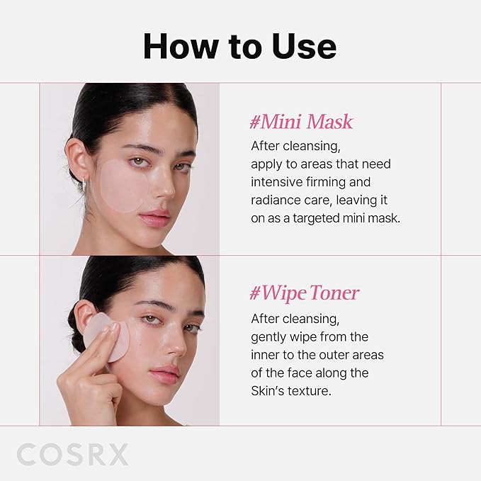COSRX OneStep Original Peptide Collagen Lifting Glow Pad, 100 Pads, Improving Elasticity, Plumping Toner Pads for Makeup Prep with Peptide, Collagen, Niacinamide & Anti-Aging Care, Korean Skin Care