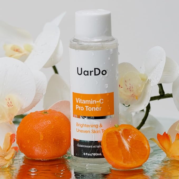 Uardo Vitamin-C Pro Toner 6 Fl Oz | 180ml - usn115 | for All Skin Types & Dull/Uneven Tone | Restore Balance | Moisturizing | Even Skin Tone | for Women and Men