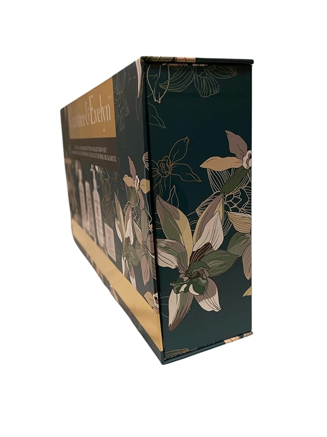Crabtree & Evelyn Vanilla & Shea Butter Collection Set (Bath & Shower Gel 8.4 fl oz, Hand Therapy 3.5 oz, Body Lotion 8.4 fl oz, Bar Soap 3.5 oz)
