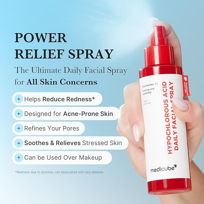 medicube Ultimate Red Spray Duo to Smooth & Soothe: Power Soothing Spray and Red Body Peeling Shot