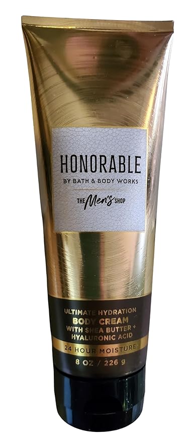 Bath & Body Works Men's Honorable Ultimate Hydration Body Cream and 3-in-1 Hair, Face, Body Body Gel Wash 2 Piece Set