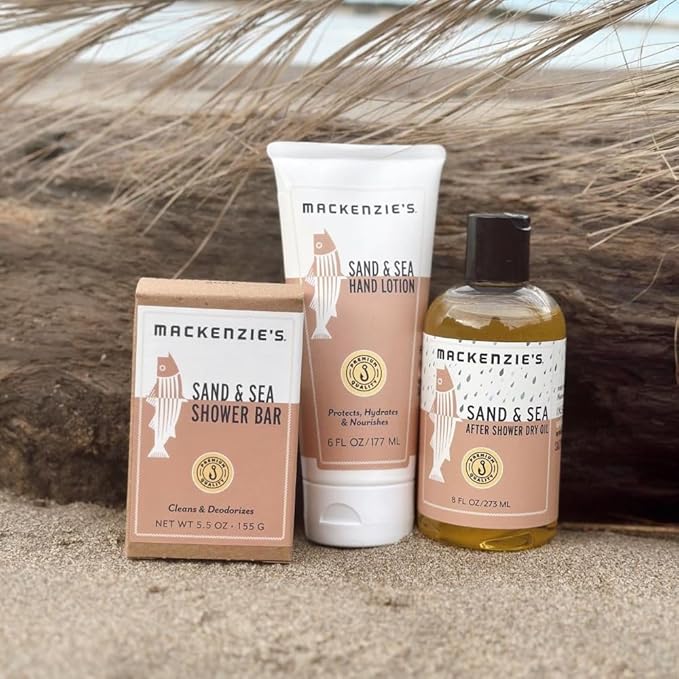 MACKENZIE'S Sand & Sea Lotion 6 oz - Gifts for Fishermen - Gifts for Men - Gifts for Women - Natural - Moisturizing - Hand Lotion - Body Lotion