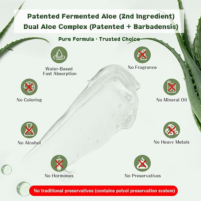 OUKEYA Aloe Vera Gel – Soothing, Hydrating, and Nourishing for Face & Body 5.07 Fl Oz | 98% Natural Aloe Vera, Pure & Organic for After Sunburn Relief, Skincare & Hair Hydration, Calming Moisturizing