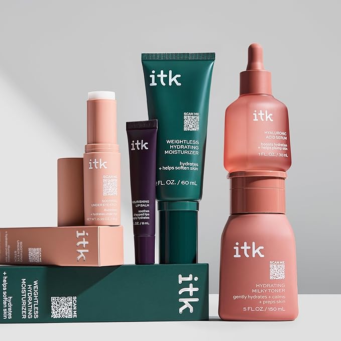 ITK Skincare Caffeine + Aloe Vera Under Eye Stick Balm - Moisturizer for Fine Lines and Wrinkles - Under Eye Treatment Soothes Redness and Hydrates, Brightens, and Soothes Puffy Eyes - 0.5 oz. Stick