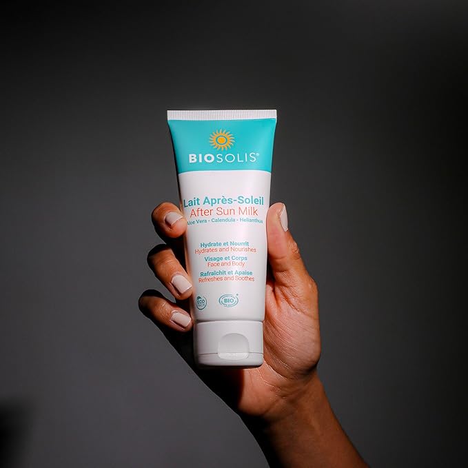 Biosolis After Sun Milk - Softens and Calms Your Skin After Sun Exposure - Soothes and Refreshes Your Face and Body - Creamy and Penetrates the Skin Easily - Ideal for the Whole Family - 3.4 oz