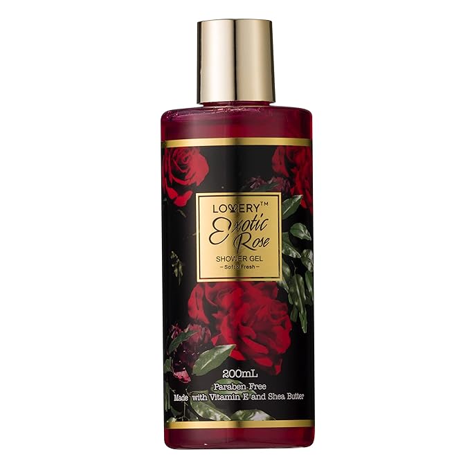 Gifts for Her - Exotic Rose Valentine Gift Basket for Women, Spa Bath and Body Gift Set, Anniversary Gifts for Women, Mom Birthday Gift with Body Scrub, Bubble Bath, Lotion & More