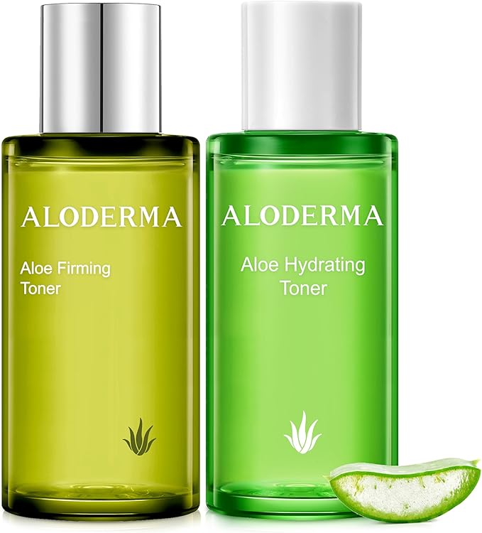 Aloderma Aloe Vera Toner Set, 2 Pieces - Hydrating, Firming Toners