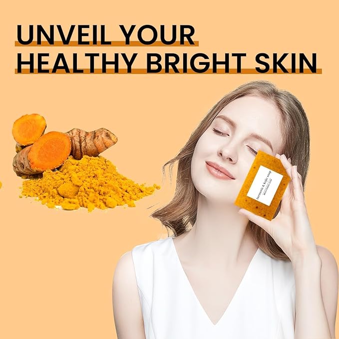 Traditional Handmade Organic Natural Vegan Turmeric Soap Bar - Anti-Aging Skin Lightener, Evens Skin Tone - Absolutely Pure Natural Soap