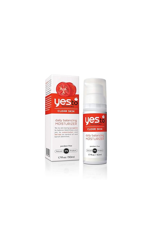 Yes To Tomatoes Daily Balancing Moisturizer, Blemish-Fighting & Enlightening Moisturizer, Natural Vegan & Cruelty Free, 1.7 Fl Oz