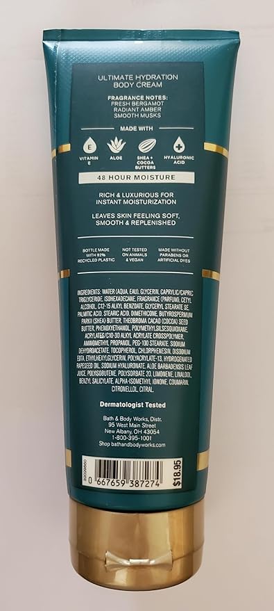 Bath & Body Works Mediterranean Mirage Ultimate Hydration Body Cream 8 Ounces Pack of 2