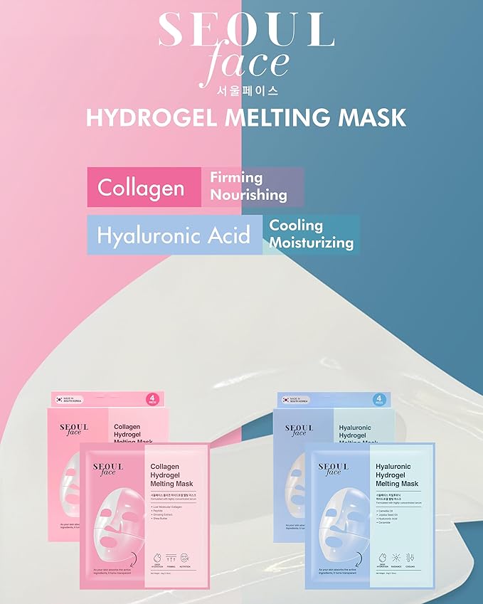 DERMAL Apple Peeling Toner Pad, 80 Pads + Collagen Hydrogel Melting Jelly Gel Mask 4 ea Bundle