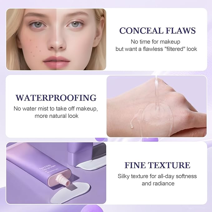 2025 New Upgrade All-in-One Niacinamides Cream, Niacinamides Isolation Cream for Face, Waterproof All Over Complexion Perfector, Multi-cream Functions Concealer Smoothly for All Skin Types (2)