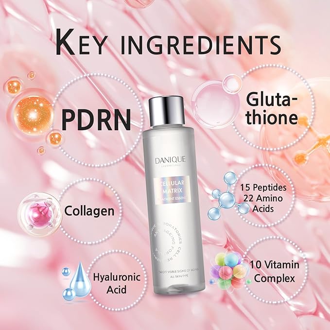 DANIQUE Radiance-Enhancing Essence Toner with PDRN and Glutathione – Premium Korean Skincare - Hydrating Facial Essence with 71% Plant Extracts for a Smooth, Fresh-Looking Glow – 150ml