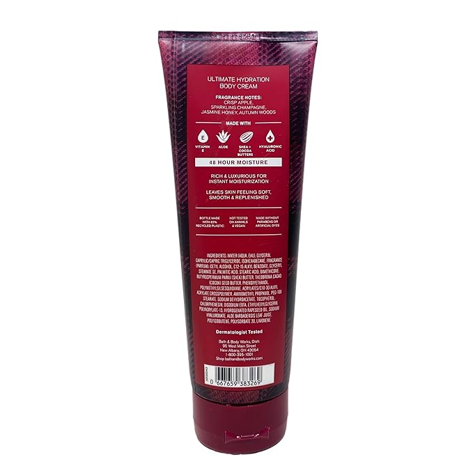 Bath & Body Works Champagne Apple & Honey Body Cream and Body Wash Duo Set with a Cherry on Top Bar Soap - Full Size