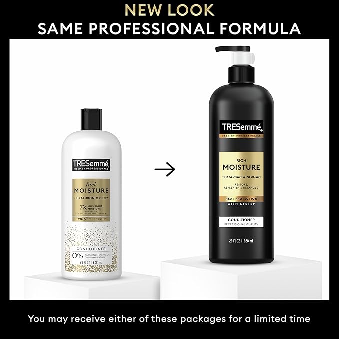 TRESemmé Moisture Rich Hydrating Conditioner for Dry Hair Formulated With Pro Style Technology 28 Fl Oz,(Pack of 6)