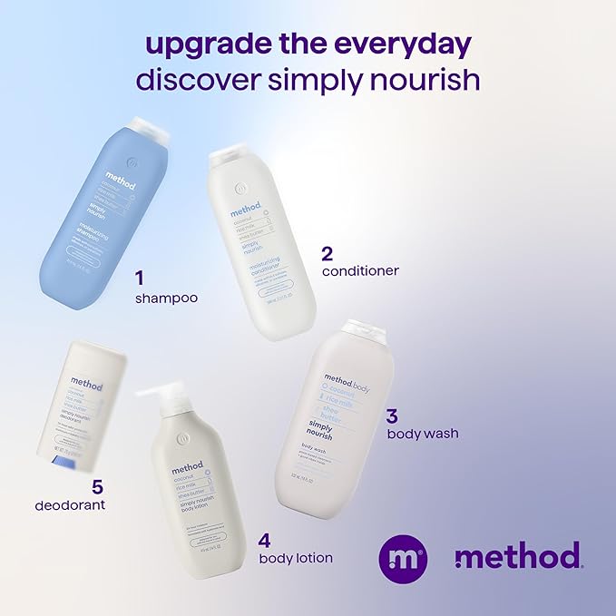 Method Moisturizing Conditioner, Simply Nourish - Revitalizes Dry Hair, Safe for Color-Treated Hair - Sulfate Free and Cruelty Free - 13.5 oz