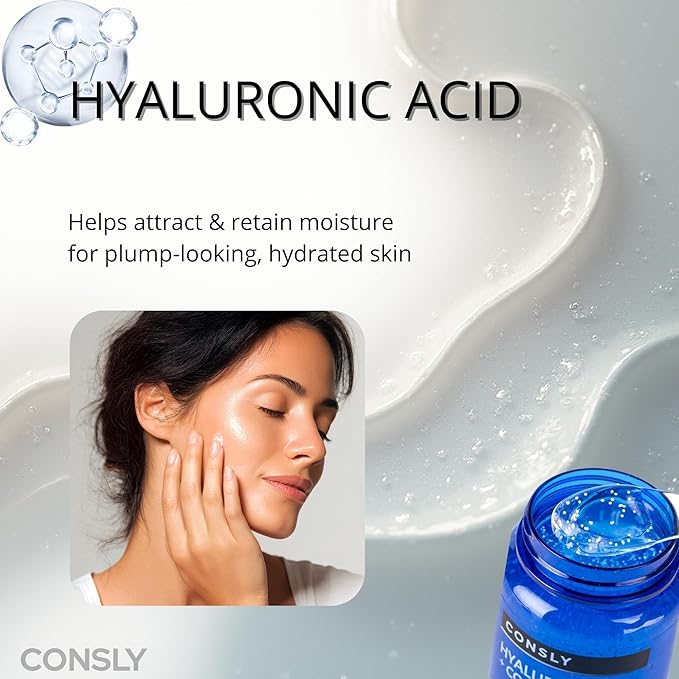 Hyaluronic Acid & Collagen All-in-One Ampoule – Hydrating Gel Serum, 3-in-1 Toner Essence Serum, Lightweight Moisturizing Facial Serum for Face & Neck, Supersize 250 ml / 8.45 fl oz