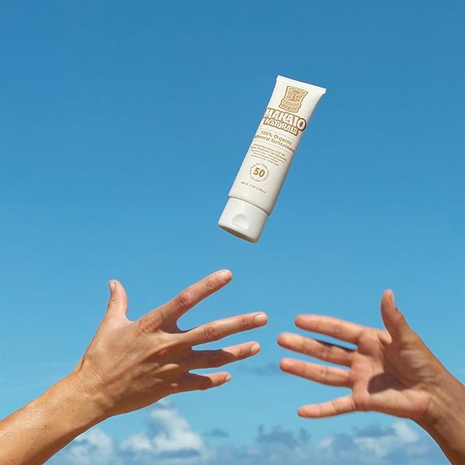 Makaio Naturals 100% Organic Mineral Sunscreen SPF 50 – Face & Body, Unscented, No White Cast, Non-Nano Zinc, Vegan, Hypoallergenic, Reef Safe, Dermatologist Tested, 3.88 fl oz