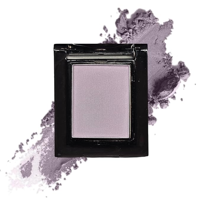 Purple Matte Eyeshadow Palette, Cool Toned Korean Eye Makeup, Ultra-Blendable, Slate Gray Purple Eye Shadow, Single Shade Metallic Pigmented Color