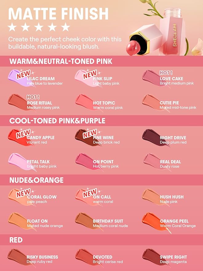 SHEGLAM Color Bloom Liquid Blush-007 Pink Slip