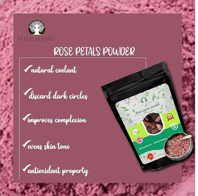 Rose Petals Powder 100 Gm | Rosa centifolia Natural Face Packs & Facial Mask Formulations | 100% Pure | Chemical-Free | Preservative-Free | No Artificial Color | Natural Skin Toner