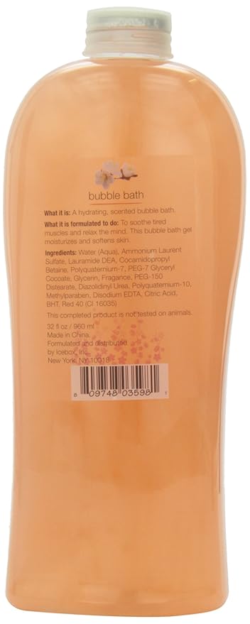 Bubble Bath, 32 Oz Large Bulk Bottle | Luxurious Bubble Bath for Adults & Kids | Relaxing & Moisturizing | Refreshing Cherry Blossom