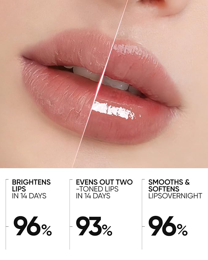 Peptide Brightening Lip Serum, Hydrating & Plumping Tinted Lip Gloss, Moisturizing Lip Balm with Polypeptides & Squalane for Glossy Sheer, Smooth Lips(00 Clear)