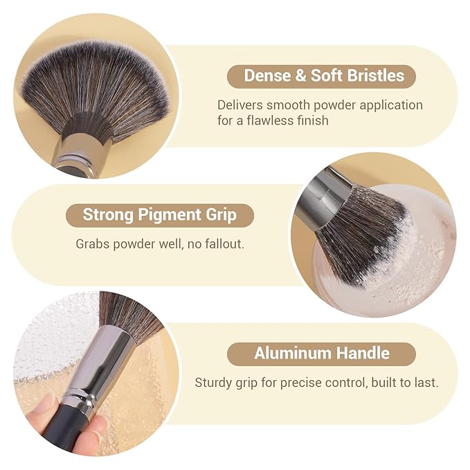 MAANGE 30Pcs Professional Makeup Brush Set with Case – Premium Synthetic Brushes for Foundation, Powder, Blush, Eyeshadow & Blending,Black