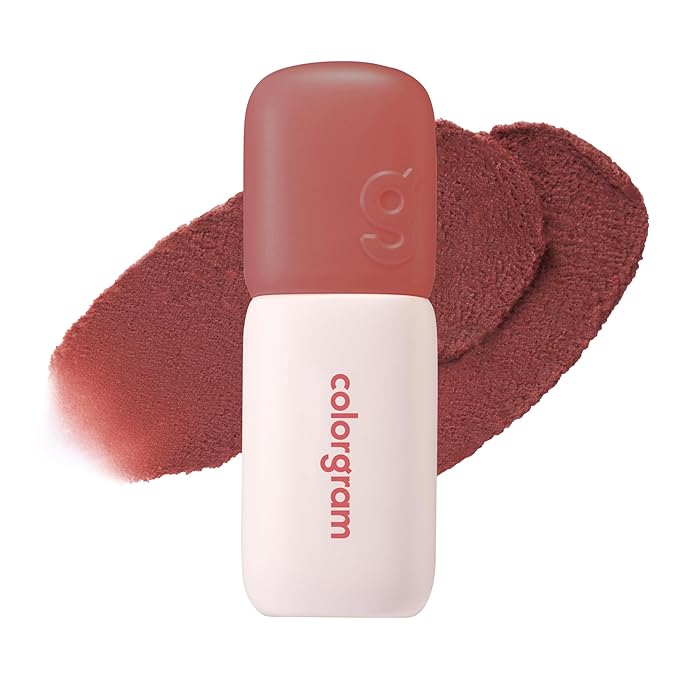 COLORGRAM NUDE BLUR TINT 11 DEEP CHOCOLATE | K-Beauty Makeup, Soft-Focus Matte Lip Stain, 2-in-1 Lip & Cheek