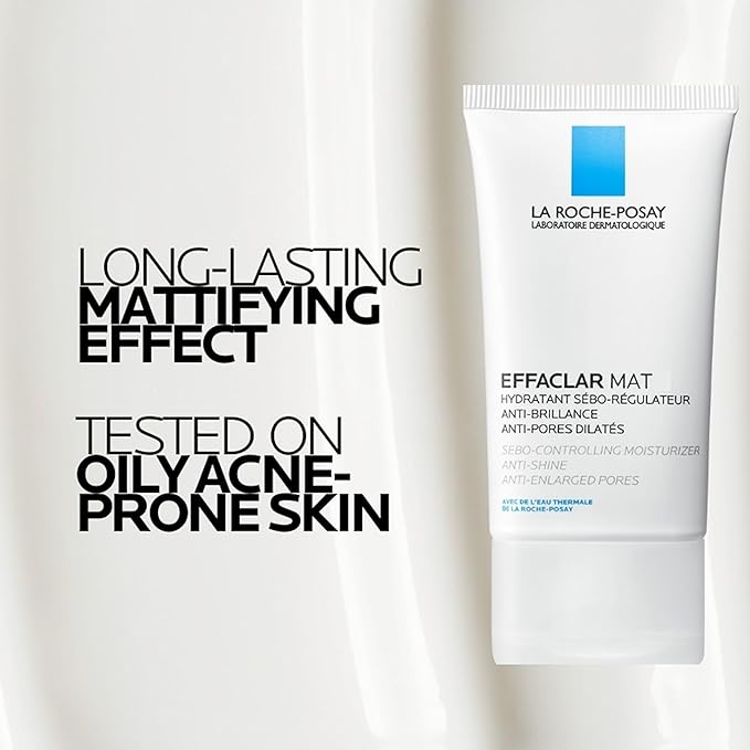 La Roche-Posay Effaclar Mat Oil-Free Mattifying Moisturizer,(Pack of 2)