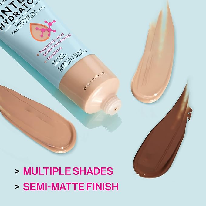 wet n wild Bare Focus Tinted Hydrator Tinted Skin Veil, Lightweight Buildable Coverage with Hyaluronic Acid & Vegan Squalane, Semi-Matte Finish, Cruelty-Free - Medium Deep